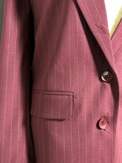 Burgundy Pin Striped Blazer
