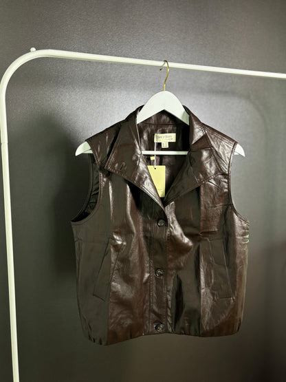 Chocolate Leather Vest