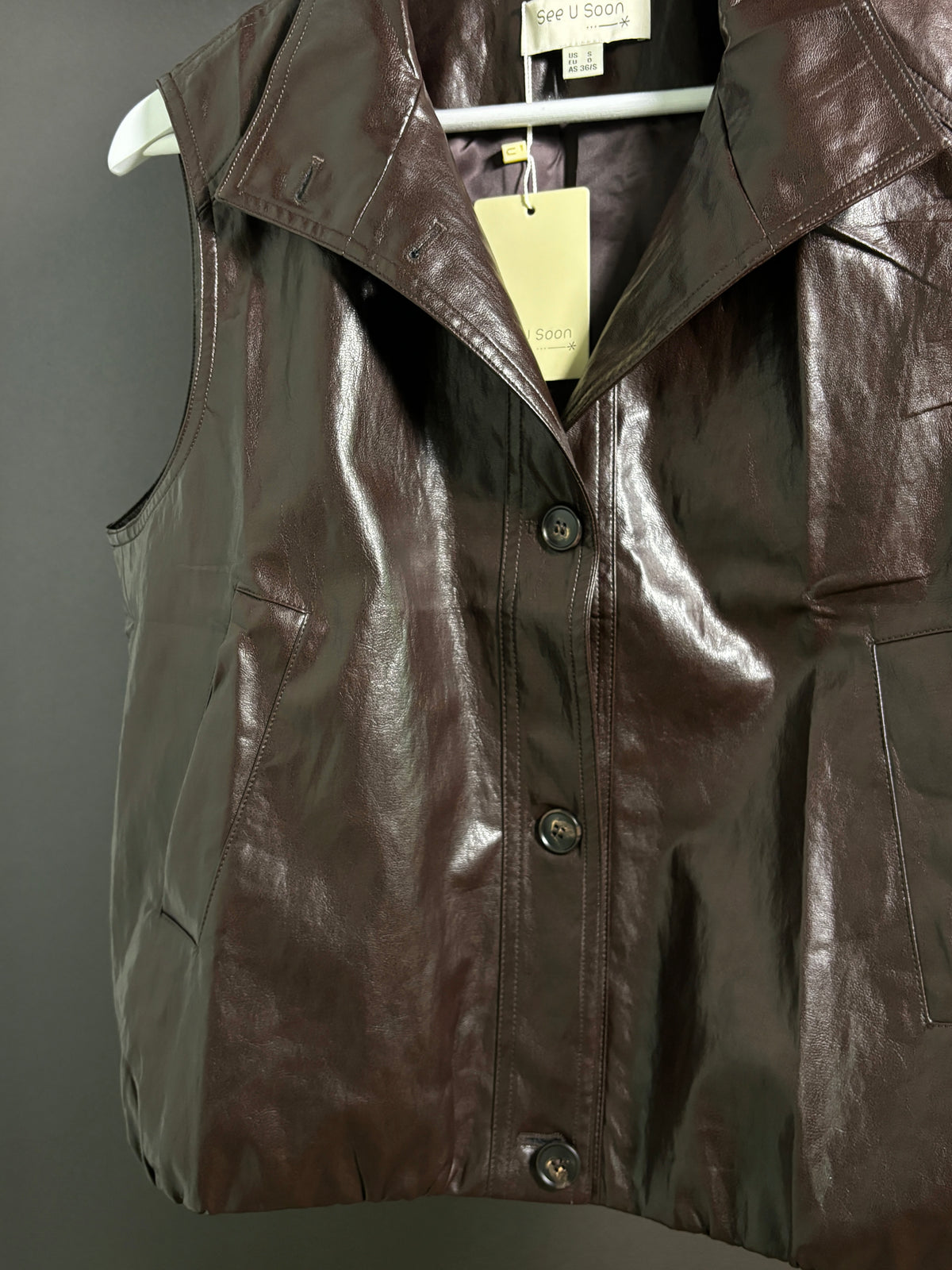 Chocolate Leather Vest