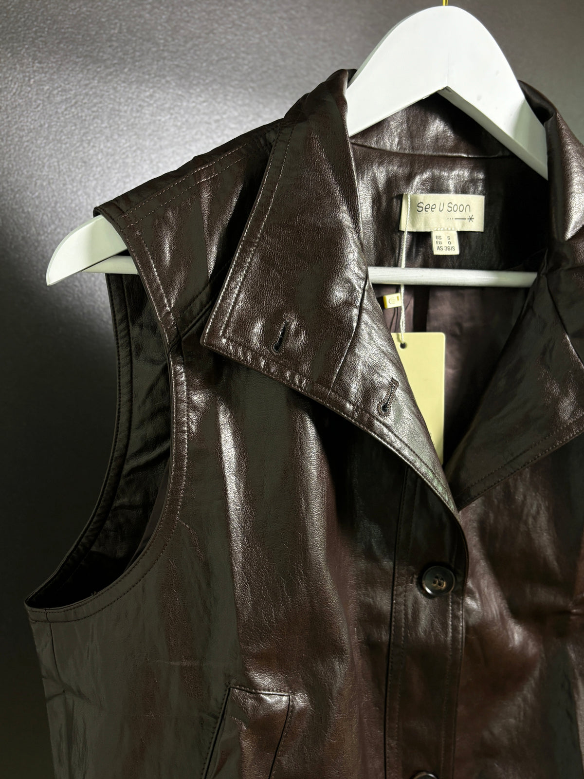 Chocolate Leather Vest