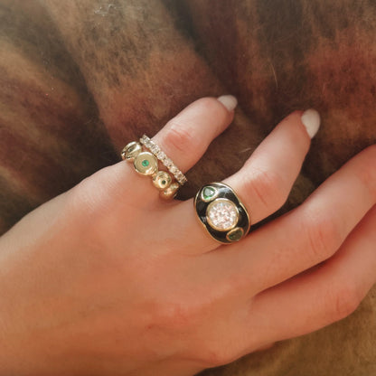 Luna Nera Cocktail Ring