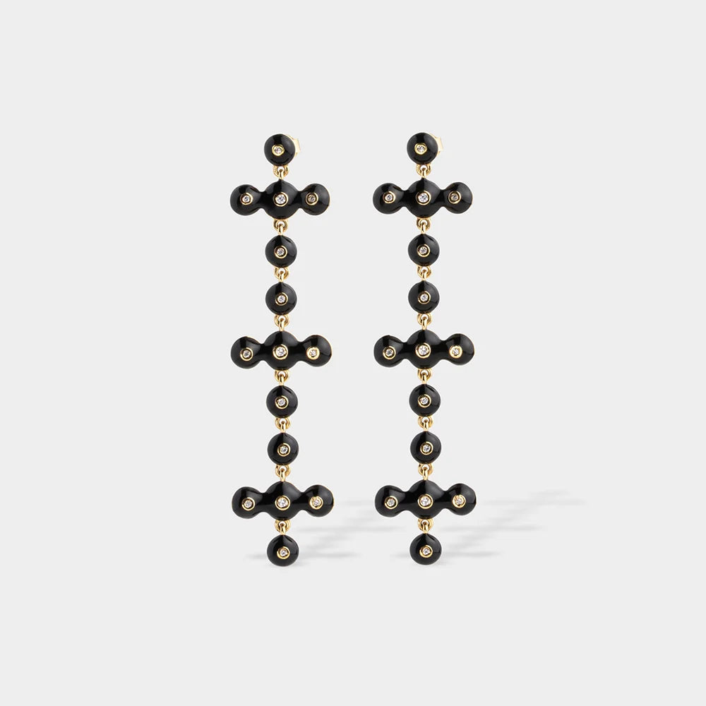 Luna Nera Drop Earrings