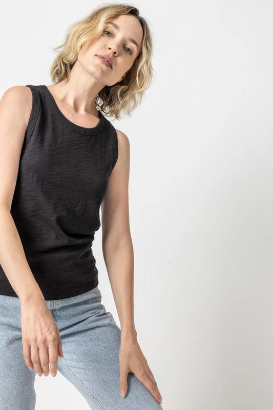 Back Seam Tank - Black