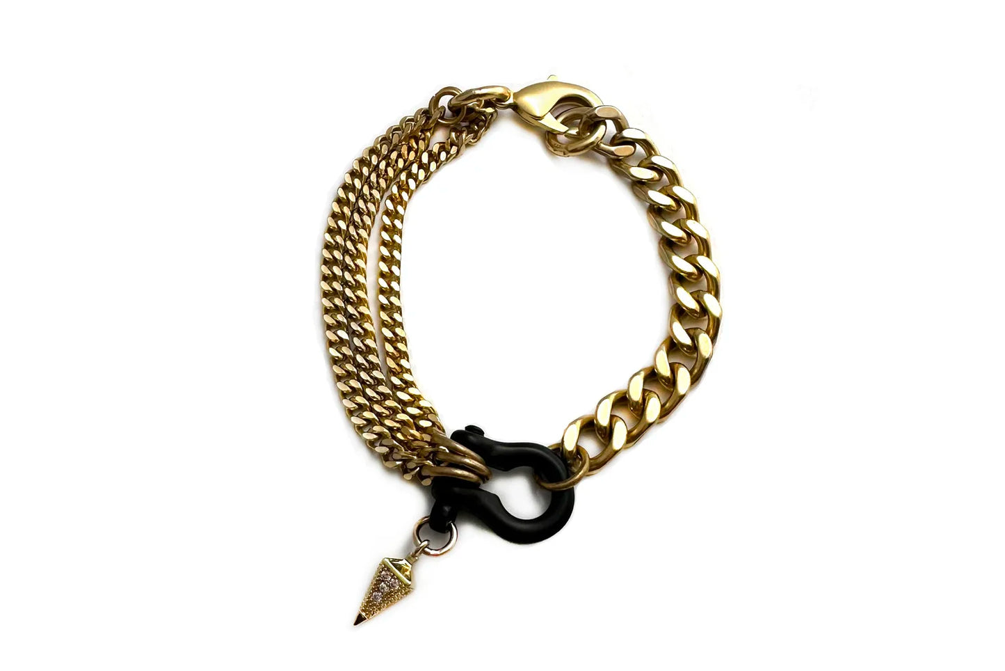 RN Trilogy Black Chain Bracelet