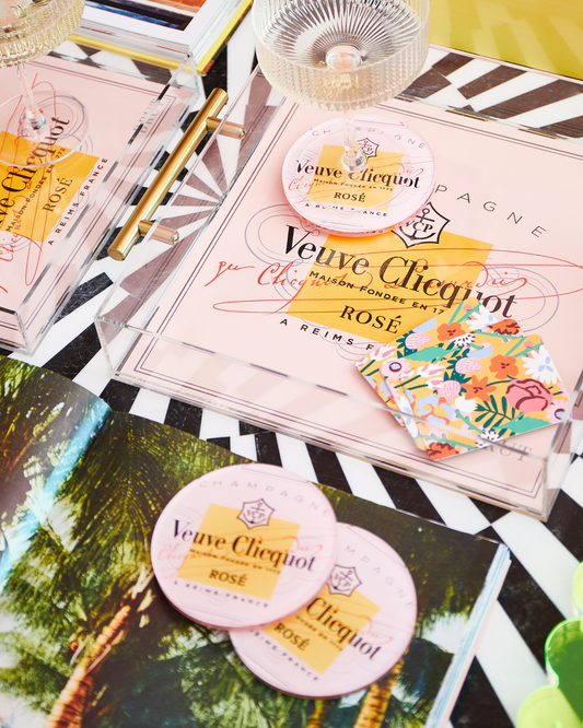 Veuve Rose Butterfly Coaster
