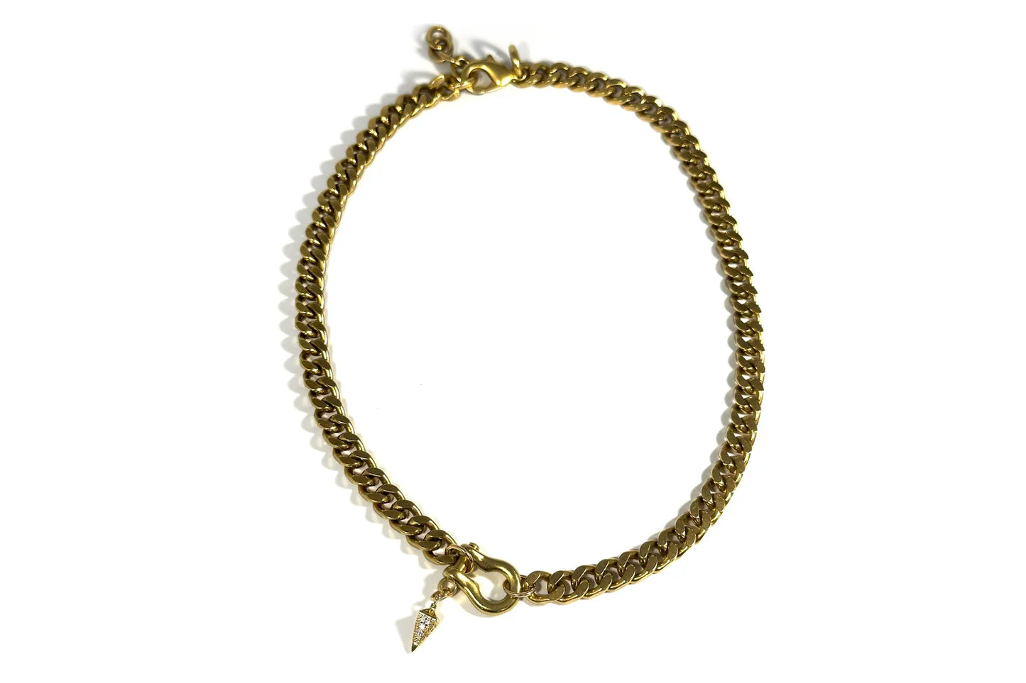 RN Shackle Art Deco Drop Necklace