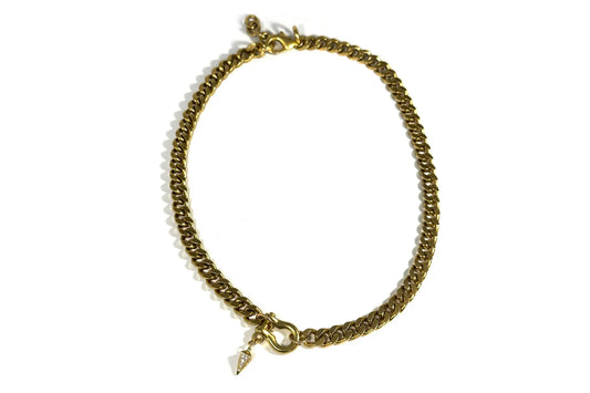 RN Shackle Art Deco Drop Necklace