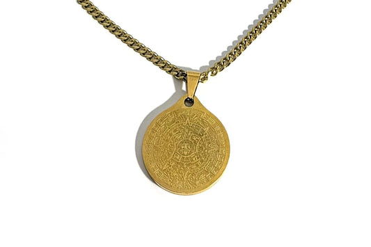 RN Mayan Calendar Medallion Necklace