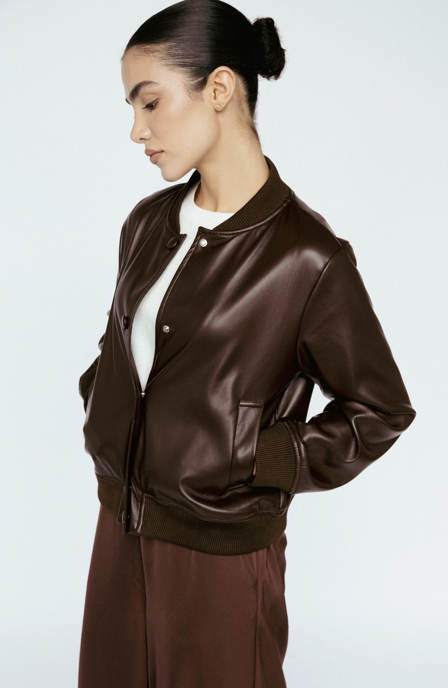 AM Vegan Leather Bomber