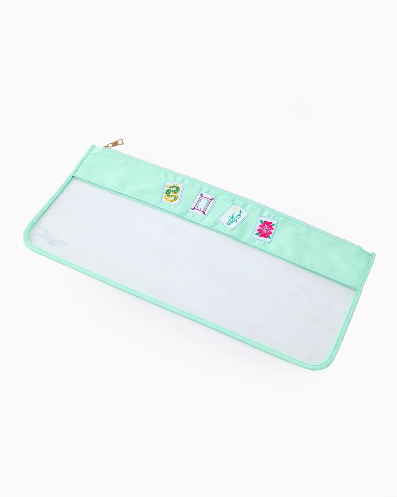 Mint Birdie Mahjong Bag