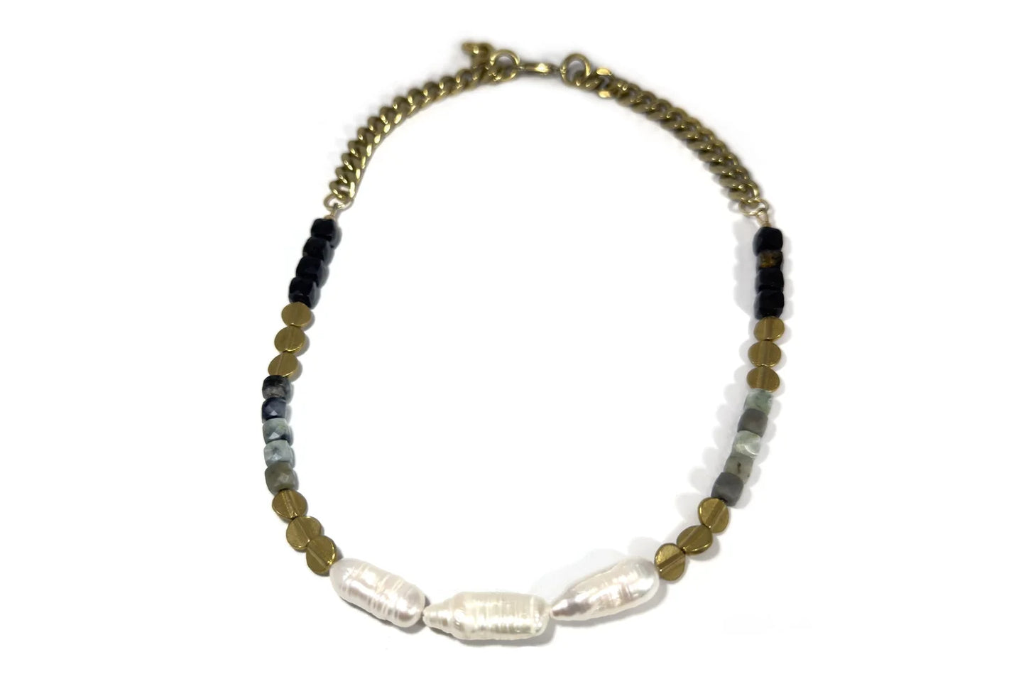 RN Biwa Pearl & Emerald Necklace