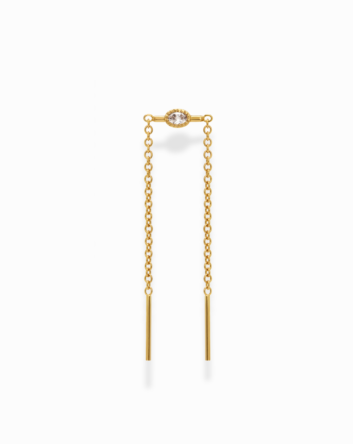 Nicole Oval Threader Earring