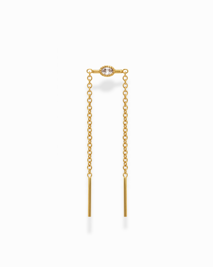 Nicole Oval Threader Earring