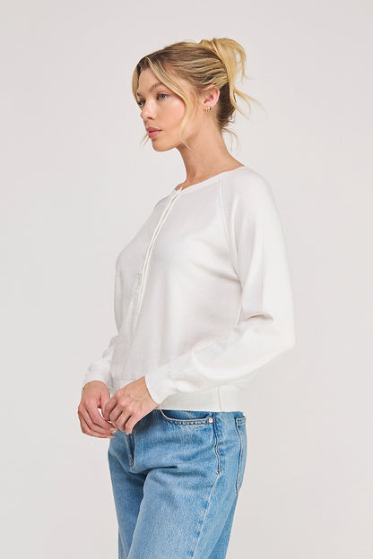 Button Up Soft Knit Top