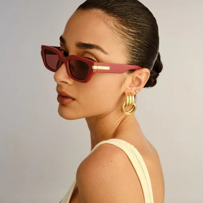Le Specs Cubito Burgandy