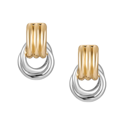 Olsen Convertible Hoops: Two-Toned