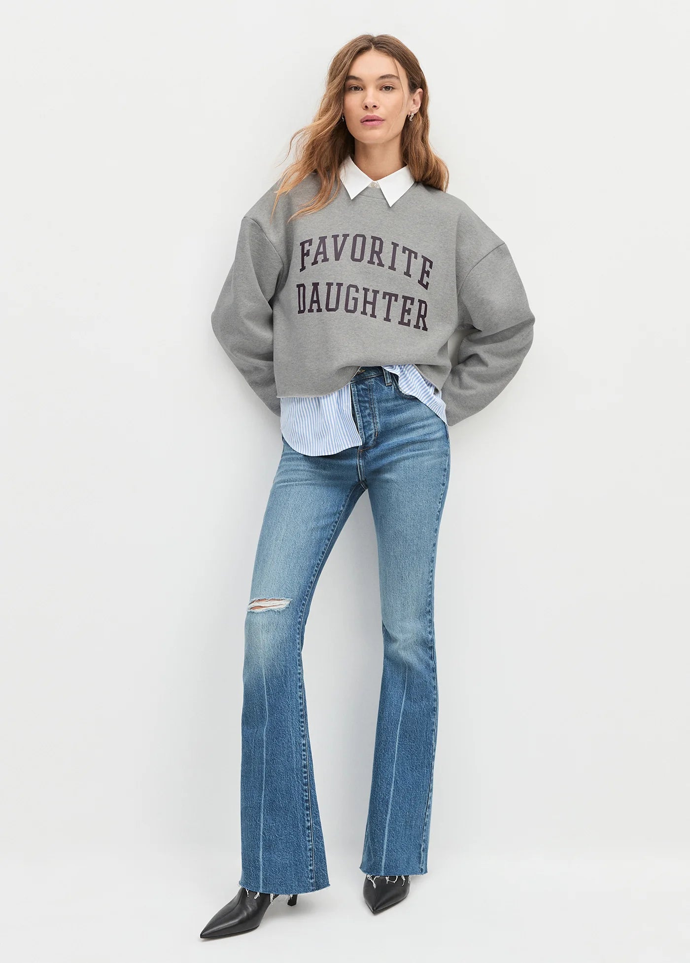 Cropped Collegiate Sweatshirt