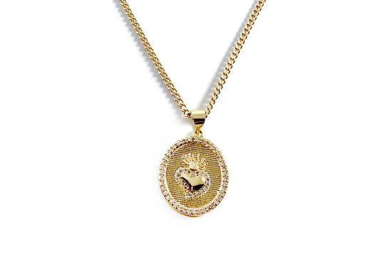RN Sacred Heart Medallion Necklace